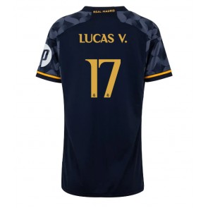 Real Madrid Lucas Vazquez #17 Gostujuci Dres za Ženska 2023-24 Kratak Rukavima